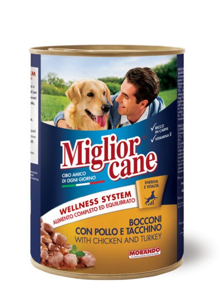 MIGLIORCANE Morceaux Au Poulet Et Dinde 405g
