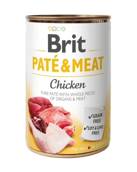 BRIT CARE Pâté & Meat (70 % Poulet Et Bœuf) Pour Chien 400 g
