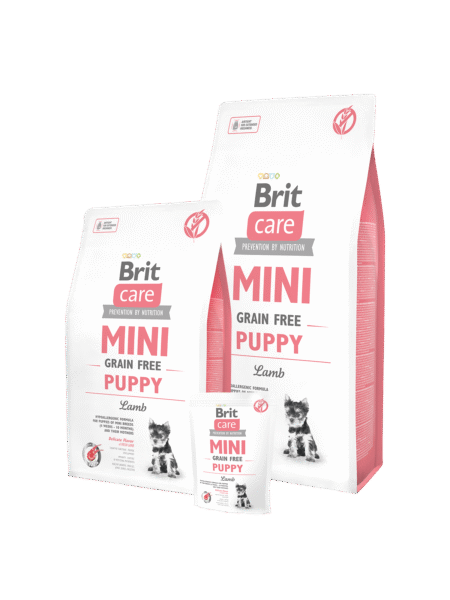 BRIT CARE SANS CEREALES Pour Chiots De Races Mini (2semaines à 10mois)  2Kg