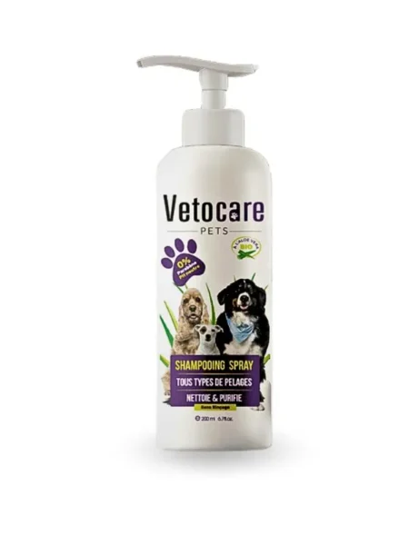 Vetocare Shampoing Sans Rinçage Pour Chiens 200ml