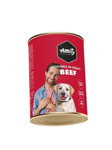 AMITY Morceaux De Bœuf En Sauce Chiens 415 g