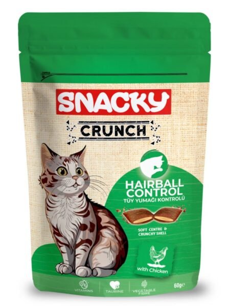 Snacky Crunch Friandise HAIRBALL CONTROL pour Chat au Poulet 60g