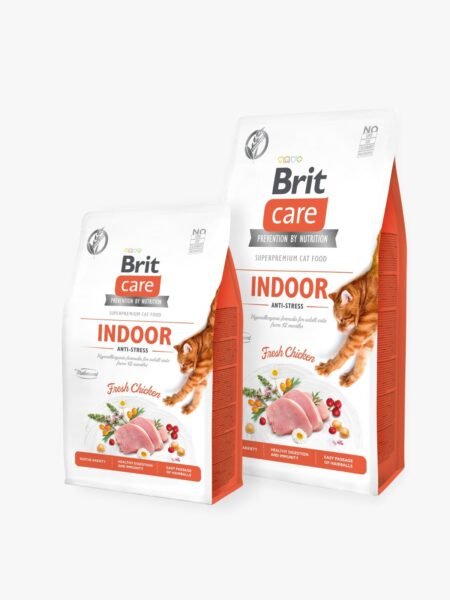 Brit Care ANTI-STRESS D'INTÉRIEUR Sans Céréales au Poulet Frais Pour Chats Adultes 2Kg | 7Kg
