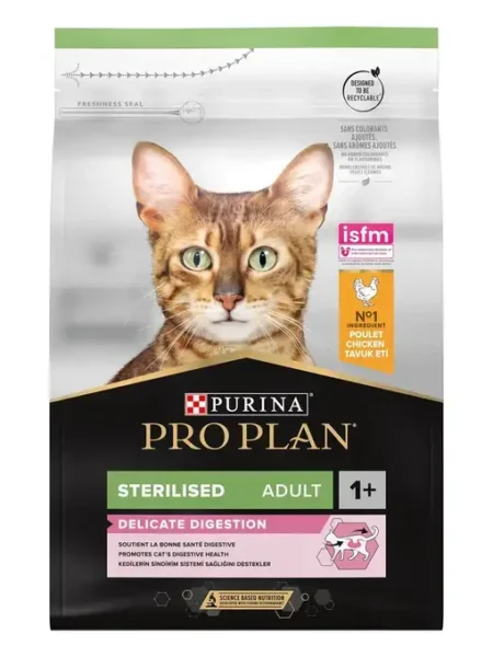 PRO PLAN STERILISED ADULT DELICATE DIGESTION Au Poulet Pour Chat 1,5Kg