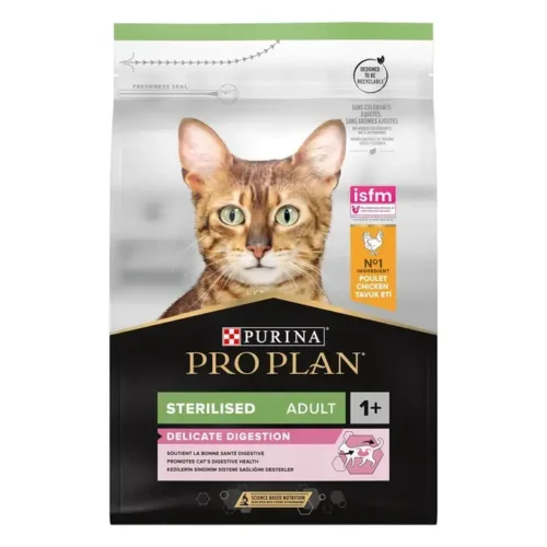 PRO PLAN STERILISED ADULT DELICATE DIGESTION Au Poulet Pour Chat 1,5Kg