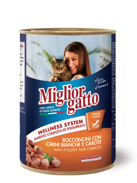 MIGLIORGATTO Morceaux De Viandes Blanches Et Carottes 405g