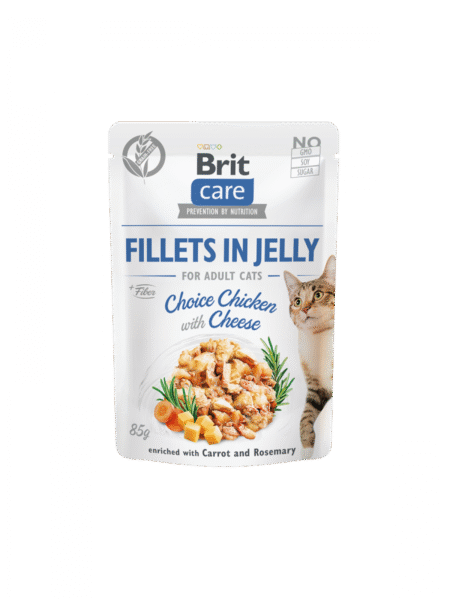 Brit Care Filets En Gelée Pour Chats Au Poulet Et Au Fromage  85g