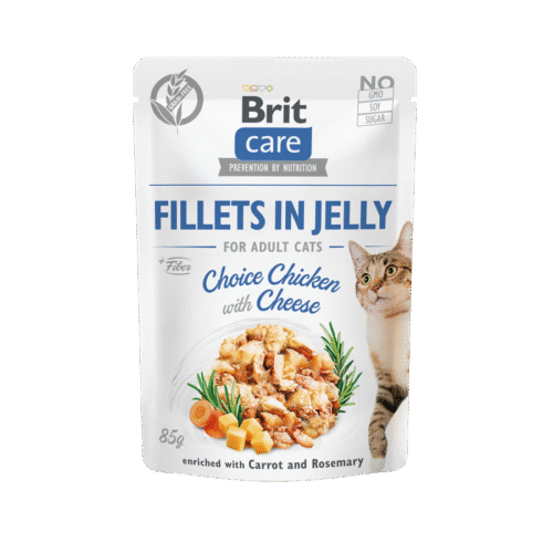 Brit Care Filets En Gelée Pour Chats Au Poulet Et Au Fromage  85g