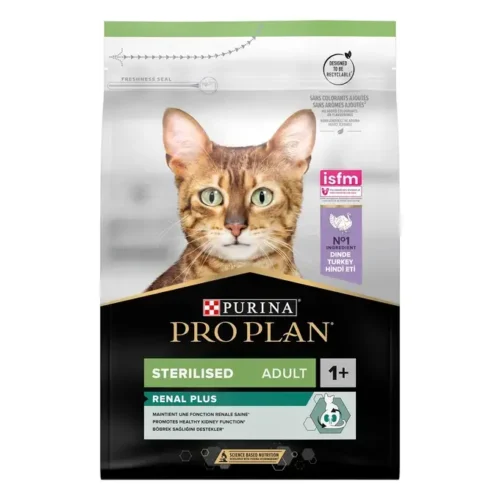 PRO PLAN STERILISED Adult RENAL PLUS à La Dinde Pour Chat 1.5Kg