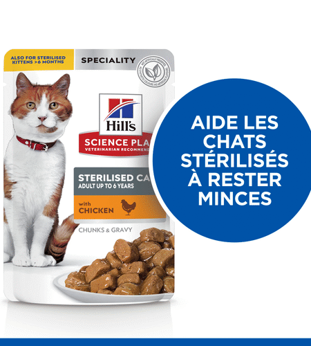 Hill's Science Plan Emincé En Sauce Au Poulet Pour Chat Adulte Stérilisé 85g