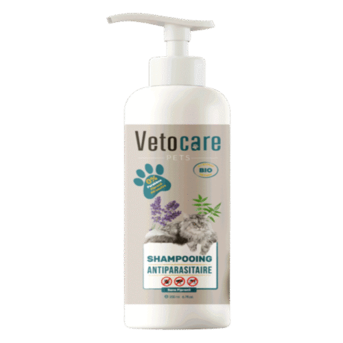 Vetocare Shampoing Antiparasitaire pour Chat
