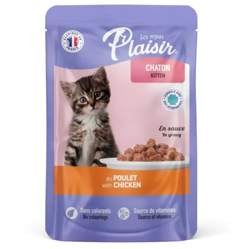 PLAISIR Emincés En Sauce Au Poulet Pour Chaton 100g