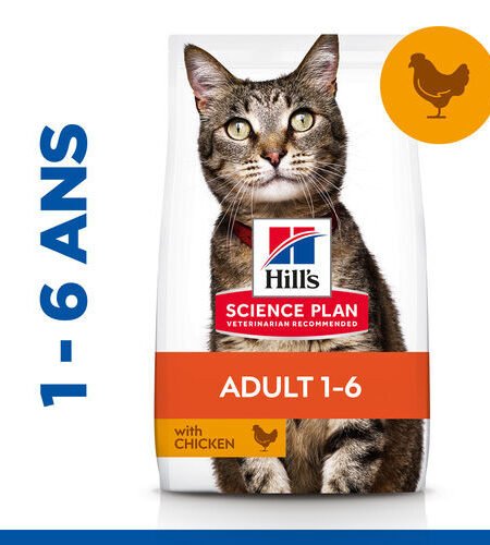 Hill’s Science Plan Croquettes Pour Chats Adultes au Poulet 300G | 1,5 Kg | 3 Kg