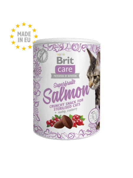 Brit Care Snack Superfruits Salmon Pour Chat Stérilisé