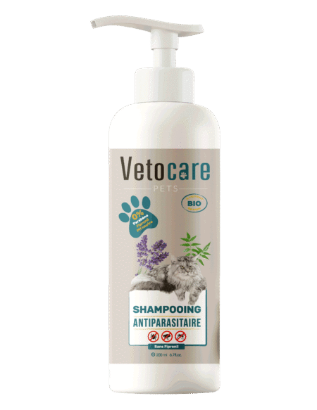 Vetocare Shampoing Antiparasitaire Pour Chats 200ml