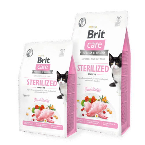Brit Care STÉRILISÉ SENSIBLE Sans Céréales au Lapin Frais Pour Chats Adultes Stérilisés 2Kg | 7Kg