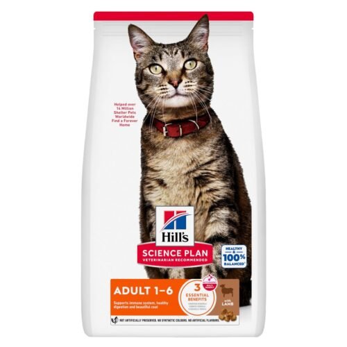 Hill’s Science Plan Croquettes Pour Chats Adultes à l’Agneau 1,5 Kg | 3kg