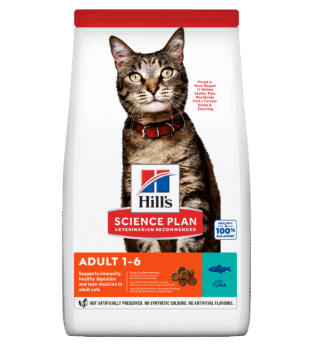 Hill’s Science Plan Croquettes Pour Chats Adultes au Thon 1,5 Kg