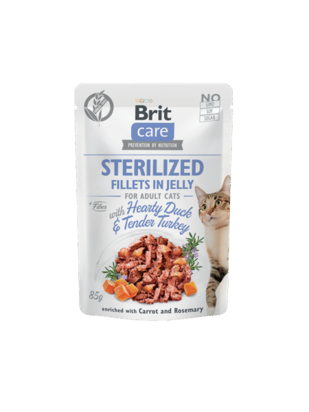 Brit Care Filets En Gelée Pour Chats Stérilisés Au Canard 85g