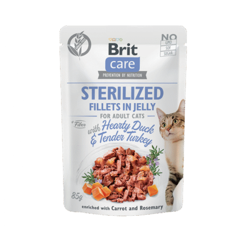 Brit Care Filets En Gelée Pour Chats Stérilisés Au Canard 85g