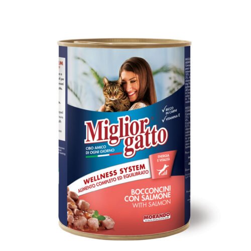 MIGLIORGATTO Morceaux Au Saumon 405g