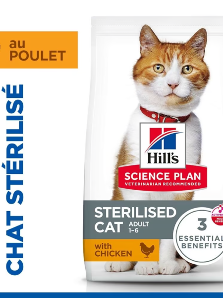 Hill’s Science Plan Croquettes Pour Chats Adultes Stérilisés au Poulet 1,5 Kg | 3 Kg
