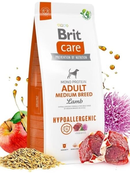 Brit Care Chien Hypoallergénique Adulte de Race Moyenne(10 à 25kg) 3Kg