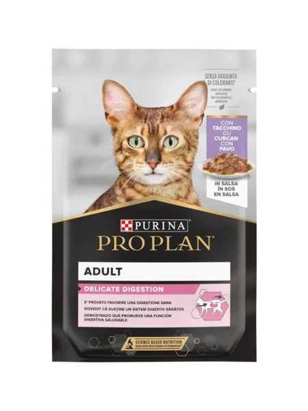 PRO PLAN Delicate DIGESTION à La Dinde En Sauce Pour Chat Adulte 85g