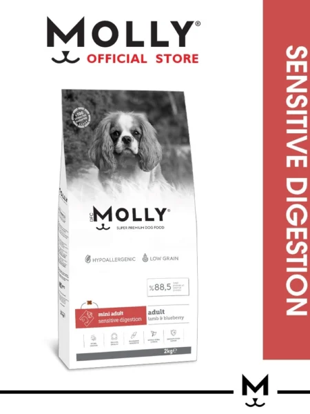 MOLLY Croquettes Petite Race Pour Chien Adulte à L'Agneau Et Myrtille 2kg
