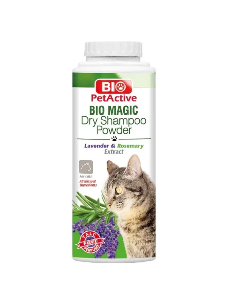 Bio PetActive Shampoing Sec en Poudre à la Lavande et au Romarin pour Chat 150g