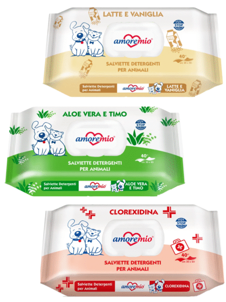 Amoremio Lingettes Humides pour Animaux de Compagnie 40 Pcs