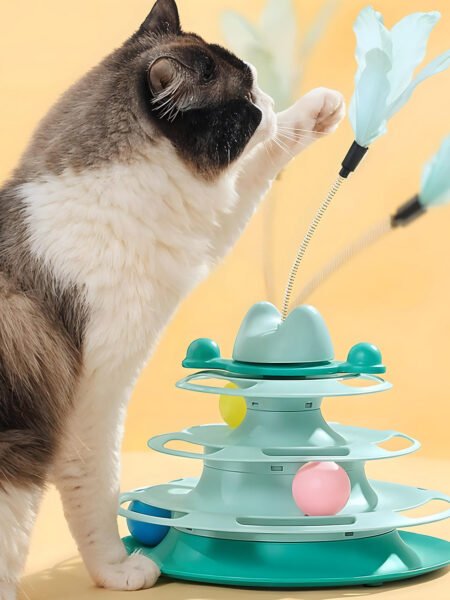 Jouet Interactif pour Chat avec Balles Rotatives
