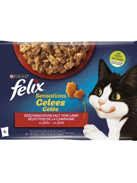 Felix Sensations Sélection de Campagne en Gelée 4x85g