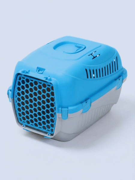 Cage de Transport pour Animaux avec Porte en Plastique