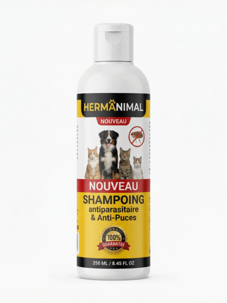 HERMANIMAL Shampoing Antiparasitaire et Anti-Puces 250 ml