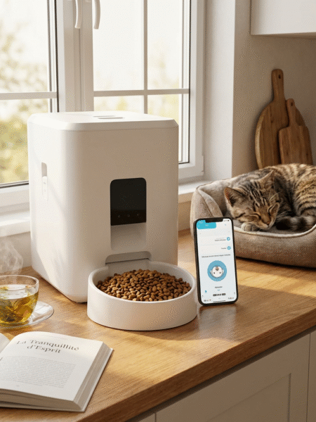 Distributeur de Nourriture pour Animaux de compagnie Intelligent 2L