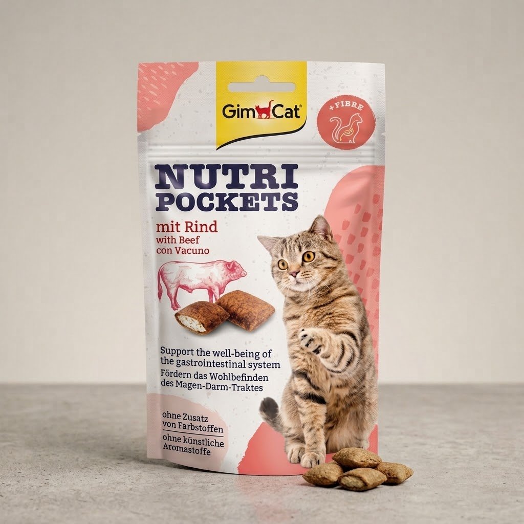 8 friandise GimCat Nutri Pockets Boeuf 60g au meilleur prix