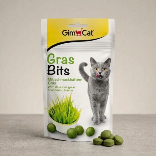 GimCat Gras Bits à base d'herbe chat 60g